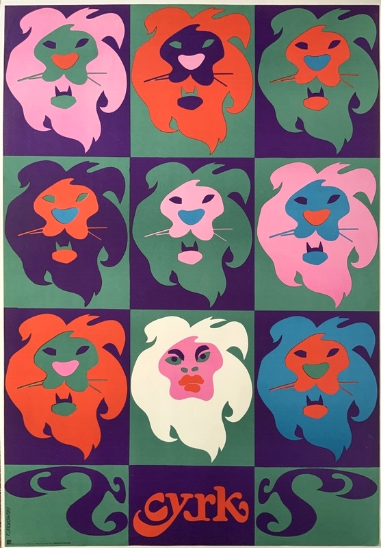 Circus Lions Heads Andy Warhol-style — Tadeusz Jodłowski