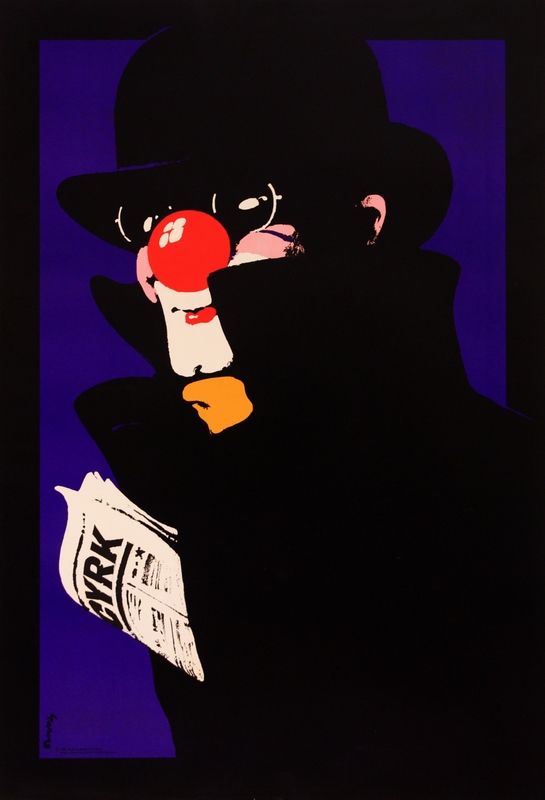 Circus Clown with a Newspaper. — Waldemar Świerzy
