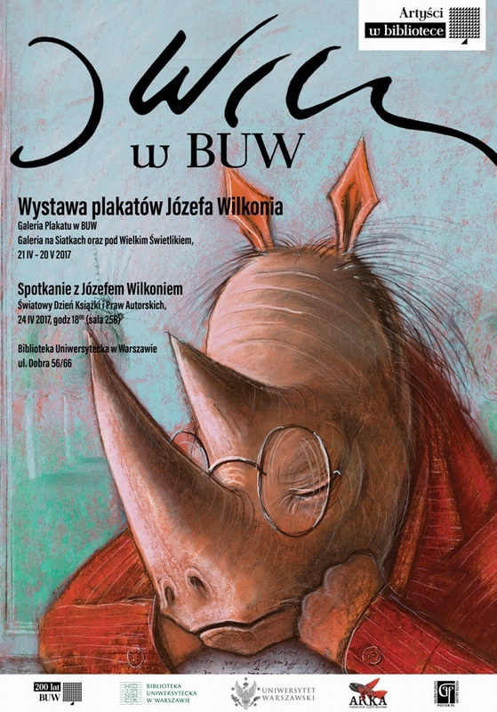 Jozef Wilkon at BUW - poster exhibition — Józef Wilkoń